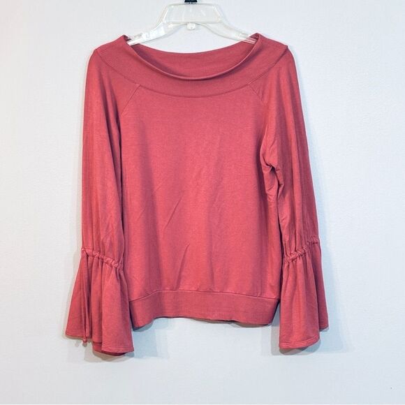 Express One Eleven | Women’s Pink Coral Butterfly Tie Raglan Sleeves Swe… - Picture 2 of 14